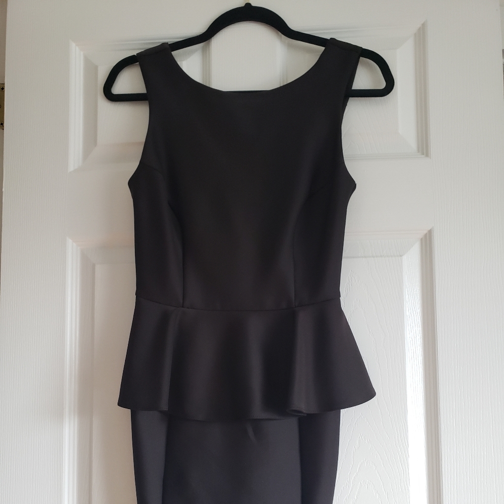 Topshop Black Peplum Dress